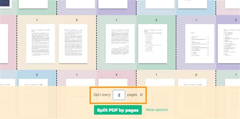 how to split each page in pdf