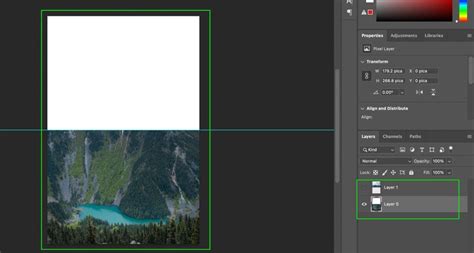 how to split photoshop canvas in half