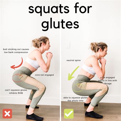 how to squat properly for glutes