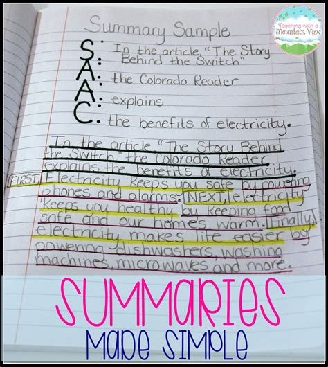 how to start a kids story summary