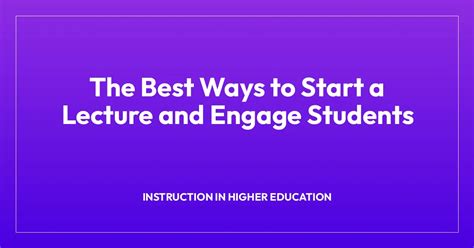 how to start a lecture in english