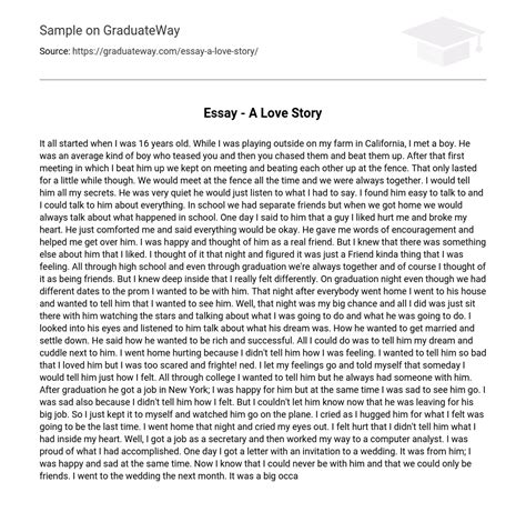 how to start a love story essay
