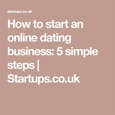 how to start an online dating agency