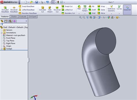 how to sweep in solidworks