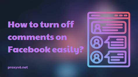 How To Switch Off Comments On Facebook