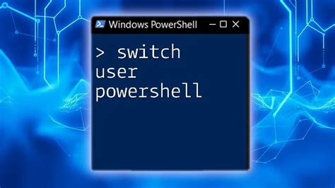 how to switch user in powershell