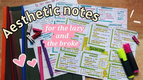 how to take aesthetic notes with minimum effort & minimal supplies