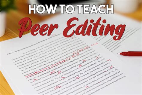 How To Teach Peer Editing Effective Strategies For Revision Checklist Middle School - Revision Checklist Middle School