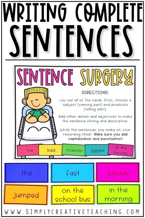 How To Teach Sentence Writing Amp Structure For Sentences For Kids To Write - Sentences For Kids To Write