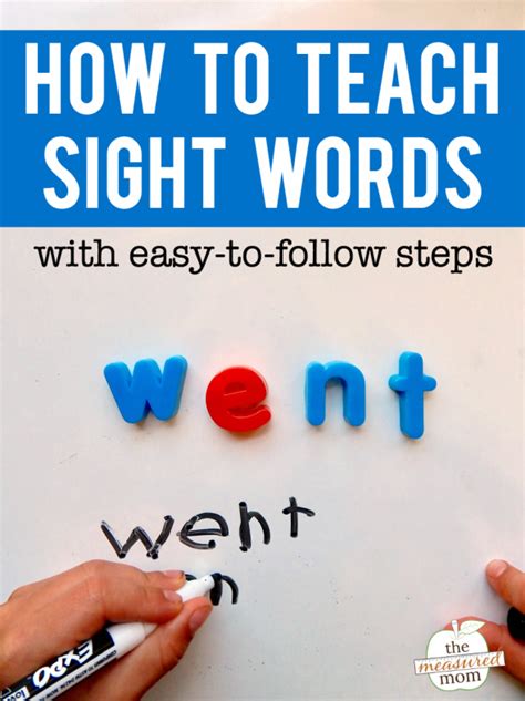 How To Teach Sight Words Using Research Based Math Sight Words - Math Sight Words