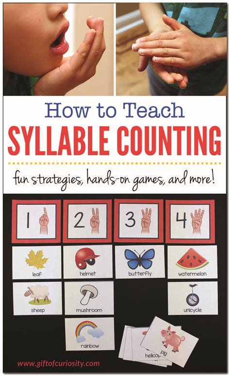 How To Teach Syllables For Kindergarten In A Syllable Kindergarten - Syllable Kindergarten