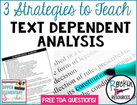 How To Teach Text Dependent Analysis Tda The Text Dependent Writing Prompts - Text Dependent Writing Prompts