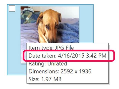 how to tell date of picture taken on iphone