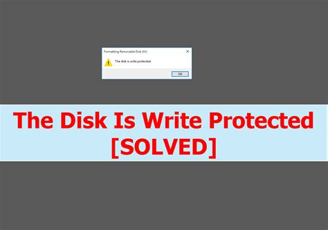 how to the disk is write protected