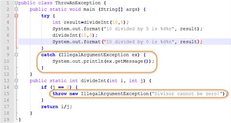 how to throw exception in java