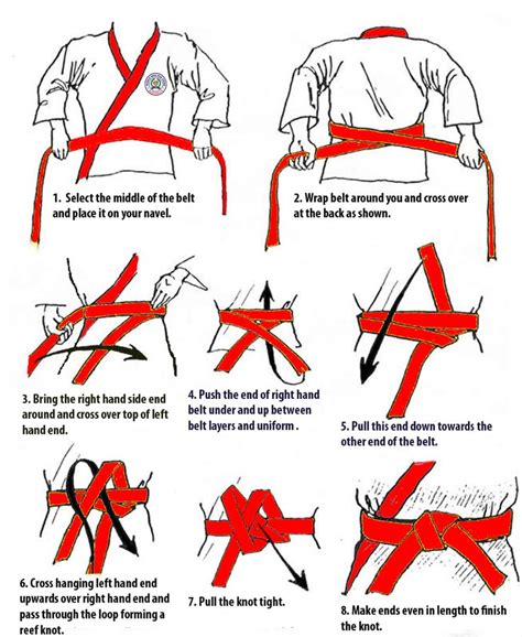 how to tie belt in karate