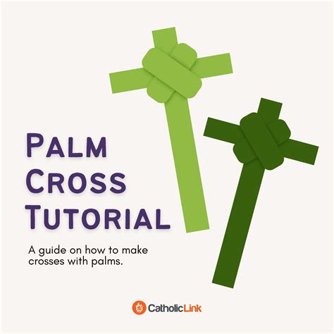 how to tie palms in a cross