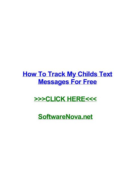 how to track my childs text messages