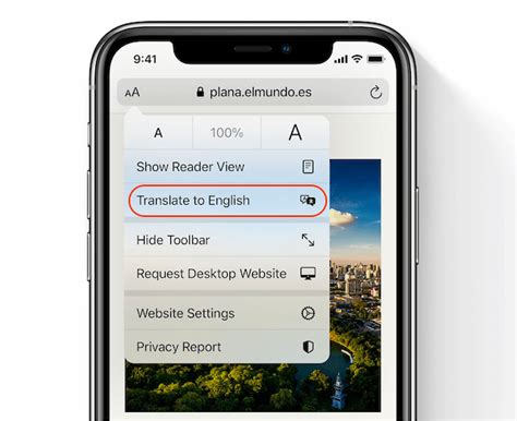 how to translate a website in safari
