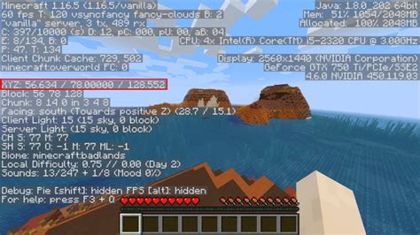 how to turn on coordinate and improve server tps on bedrock