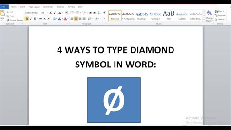 how to type diameter symbol in microstation