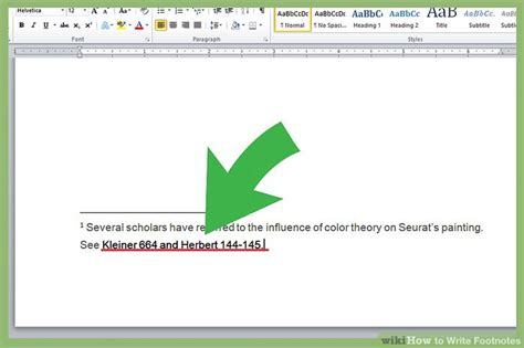 how to type footnotes in word