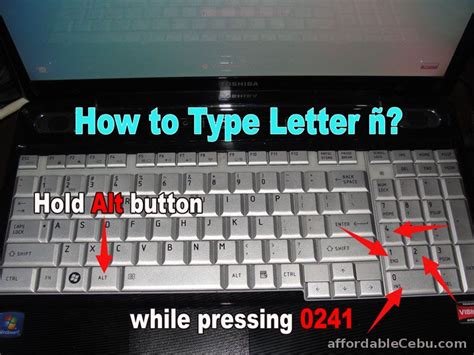 how to type letter in laptop