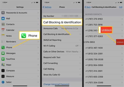 how to unblock number in iphone