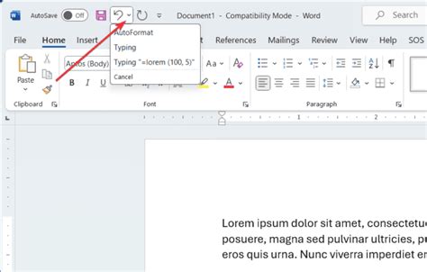 how to undo a save in word