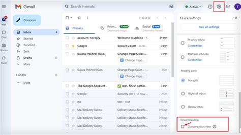how to ungroup emails in gmail mobile