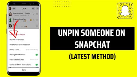 how to unpin someone on snapchat new update