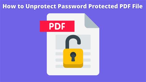 how to unprotect password in pdf