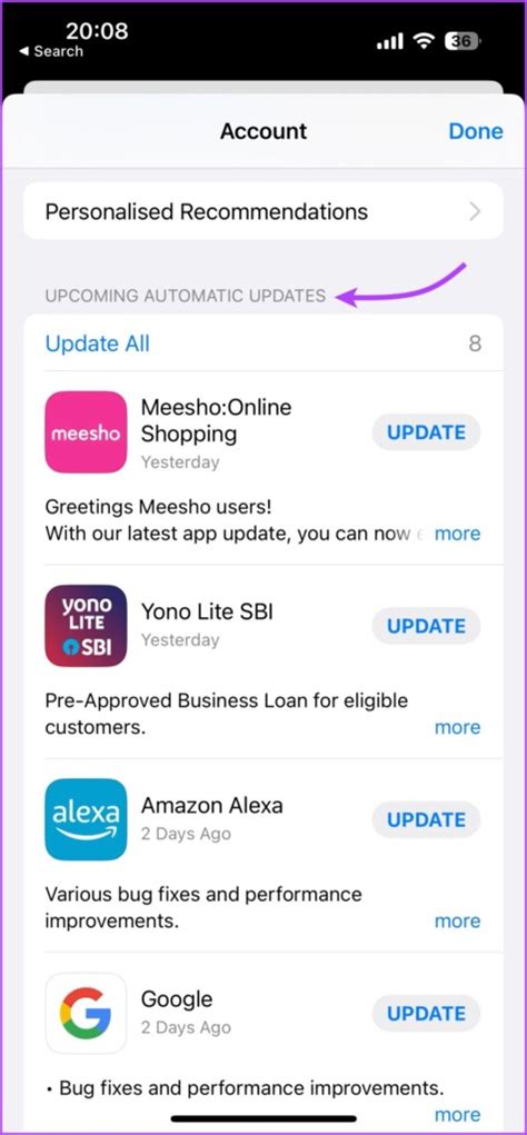 how to update in app store