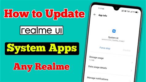 how to update realme system apps