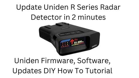 how to update uniden radar detector