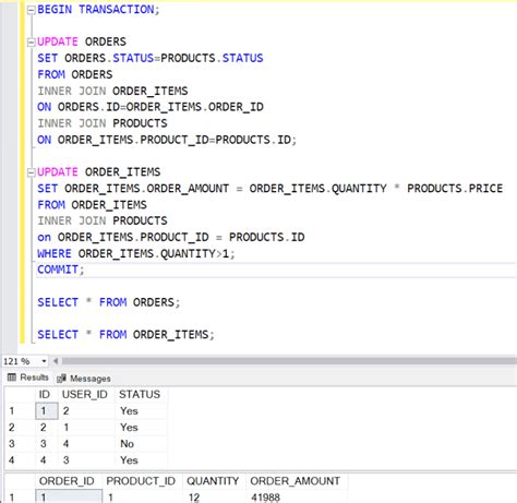 how to update using join in sql