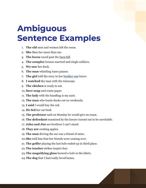how to use ambiguity in a sentence