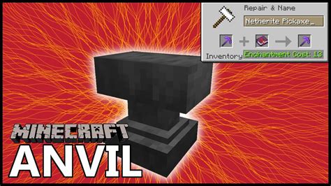how to use an anvil in minecraft
