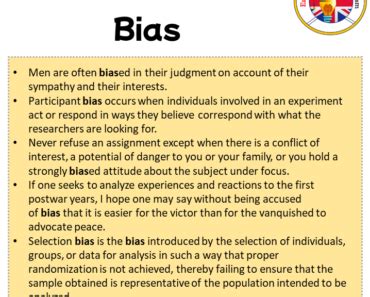 how to use bias in a sentence