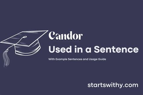 how to use candor in a sentence