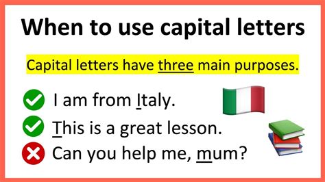 How To Use Capital Letters In A Sentence Writing Capital Letters - Writing Capital Letters