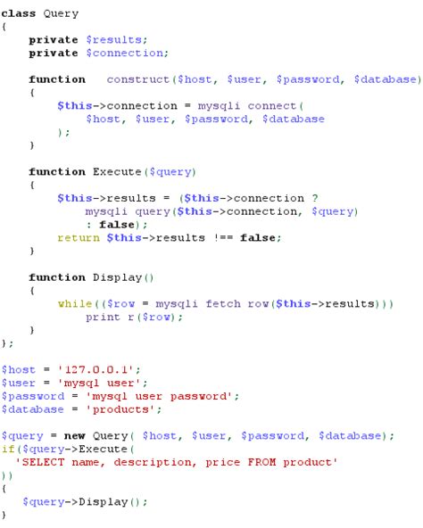 how to use class in php