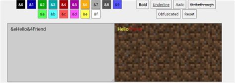 how to use color codes in minecraft