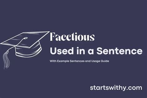 how to use facetious in a sentence