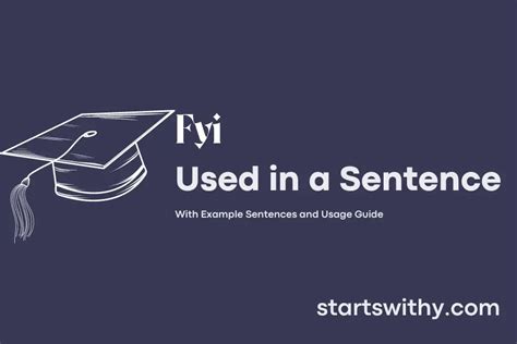 how to use fyi in a sentence