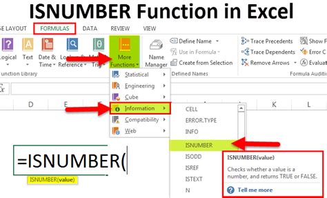 how to use isnumber in excel