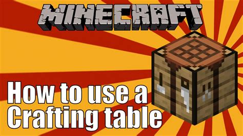 how to use minecraft crafting table