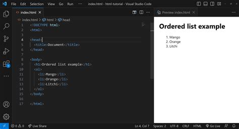 how to use ordered list in html
