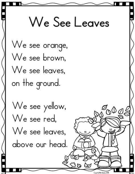 How To Use Poems In Kindergarten For Shared Poems Kindergarten - Poems Kindergarten