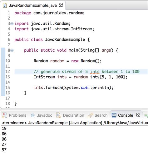 how to use random function in java